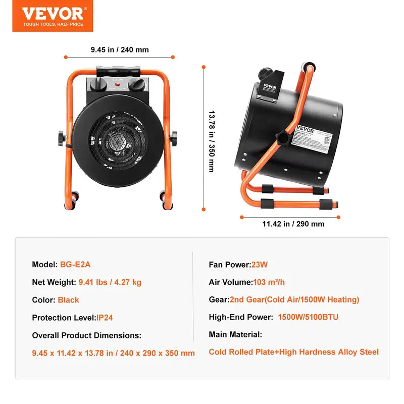 HeatCore™ Vevor Portable Heater